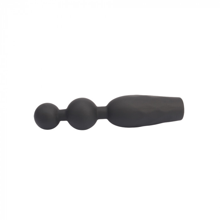 Анальная пробка с вибрирующими бусинами Vibrating Booty Beads-Black Mont-CHISA