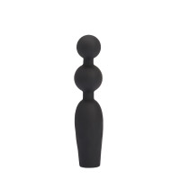 Анальная пробка с вибрирующими бусинами Vibrating Booty Beads-Black Mont-CHISA