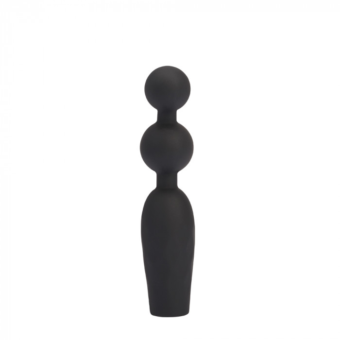 Анальная пробка с вибрирующими бусинами Vibrating Booty Beads-Black Mont-CHISA