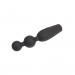 Анальная пробка с вибрирующими бусинами Vibrating Booty Beads-Black Mont-CHISA