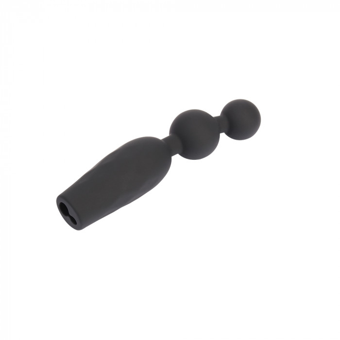 Анальная пробка с вибрирующими бусинами Vibrating Booty Beads-Black Mont-CHISA