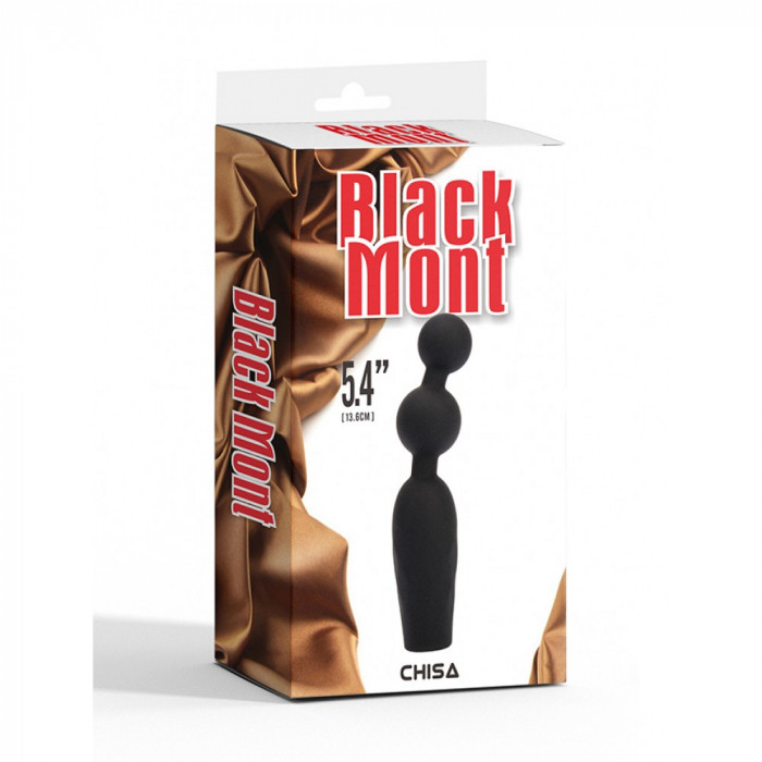 Анальная пробка с вибрирующими бусинами Vibrating Booty Beads-Black Mont-CHISA