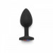 Пробка с радужным камнем силикон черный Toy Joy Rainbow Booty Jewel Small