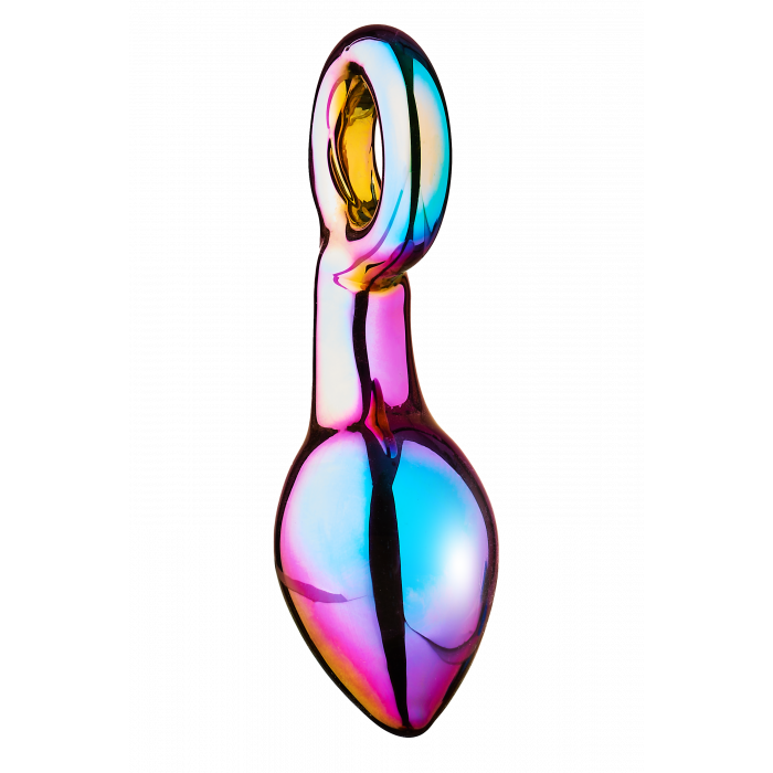 Анальный плаг из боросиликатного стекла GLAMOUR GLASS CHUNKY RING PLUG