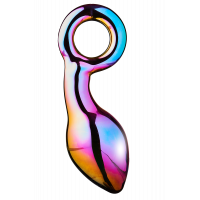Анальный плаг из боросиликатного стекла GLAMOUR GLASS CHUNKY RING PLUG