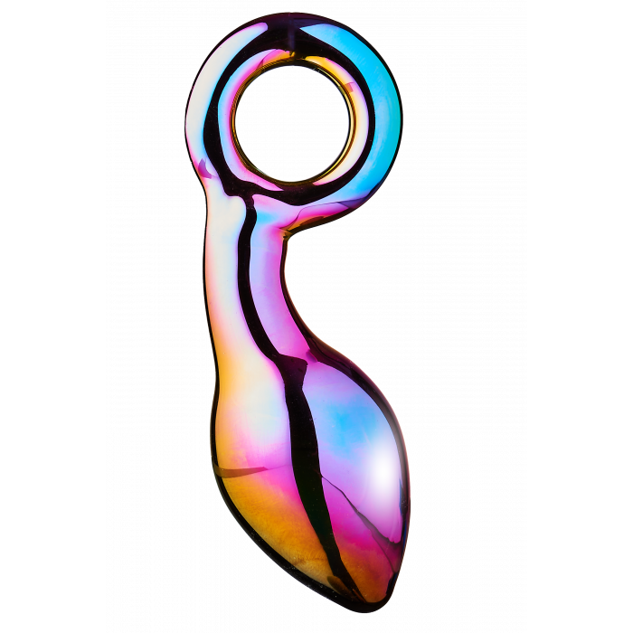 Анальный плаг из боросиликатного стекла GLAMOUR GLASS CHUNKY RING PLUG