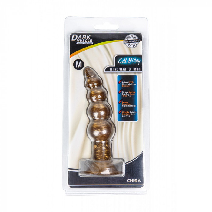 Анальная пробка елочка Gold Cdt Bisley Dark Muscle Chisa