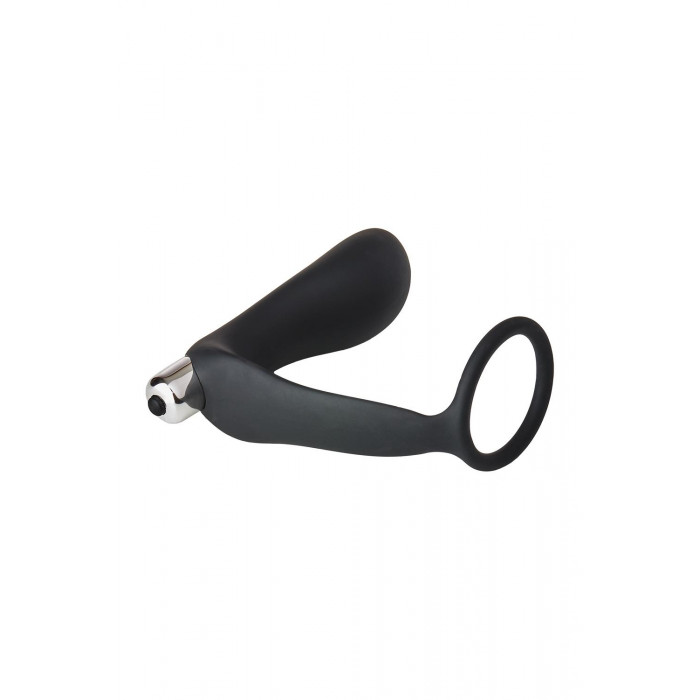 Анальная пробка с эррекционным кольцом FANTASSTIC VIBRATING ANAL PLUG WITH COCKRING BLACK