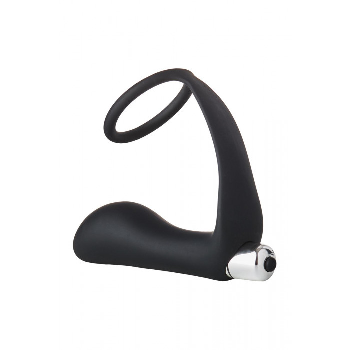 Анальная пробка с эррекционным кольцом FANTASSTIC VIBRATING ANAL PLUG WITH COCKRING BLACK