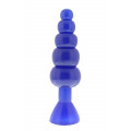 Анальная пробка с шариками синяя BENDABLE BUTT RATTLER BLUE