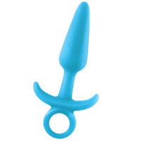 Анальная пробка с кольцом светящаяся FIREFLY PRINCE MEDIUM BLUE