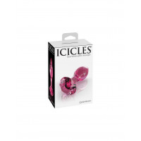 Стеклянная анальная пробка Роза Icicles No 79 Butt Plug