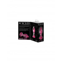 Стеклянная анальная пробка Роза Icicles No 79 Butt Plug