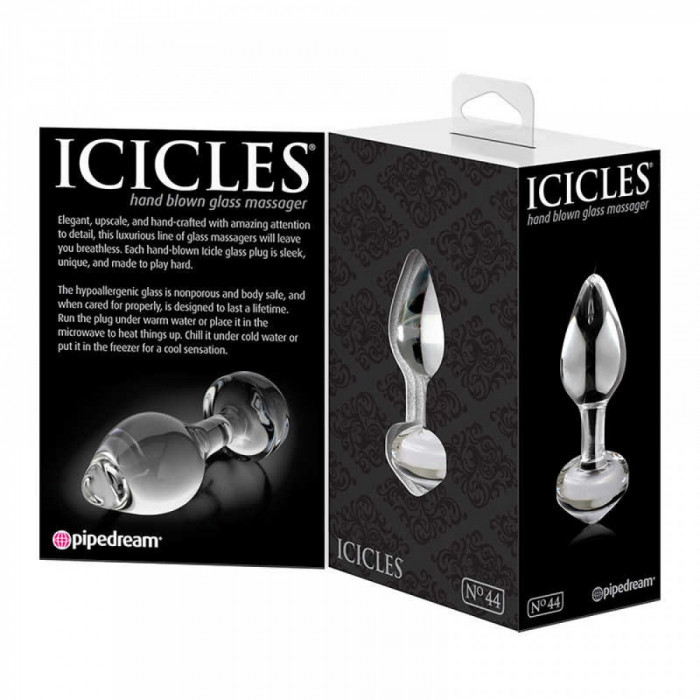 Стеклянная анальная пробка Pipedream Icicles No 44 Dildo Dildo Glass
