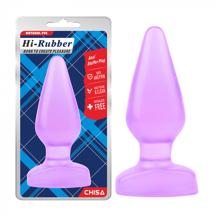 Анальная пробка большая Hi-Rubber Purple Chisa