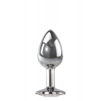 Анальная пробка с камнем A&E CLEAR GEM ANAL PLUG MEDIUM