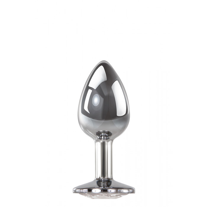 Анальная пробка с камнем A&E CLEAR GEM ANAL PLUG MEDIUM
