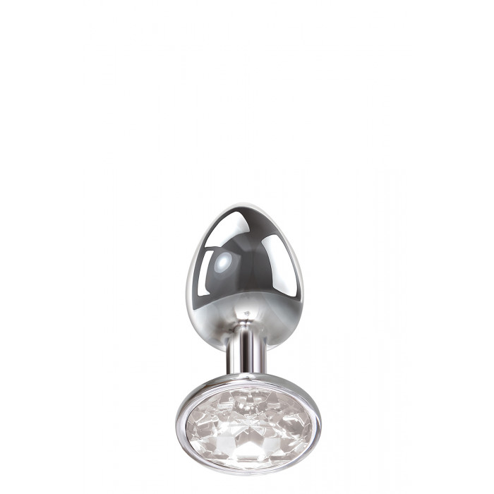 Анальная пробка с камнем A&E CLEAR GEM ANAL PLUG MEDIUM