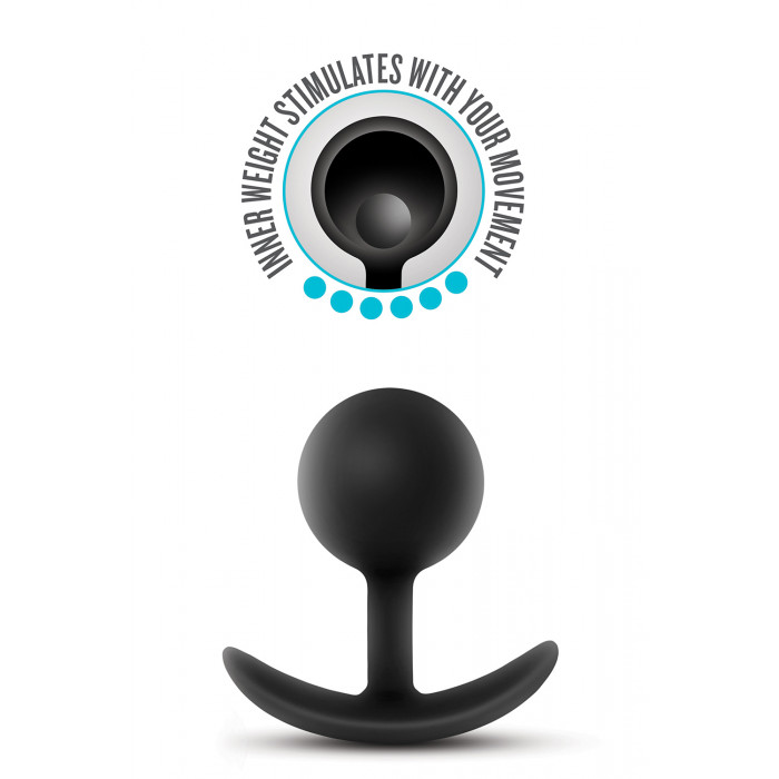 Анальний плаг Blush з внутрішнім кулькою Adventures Platinum Silicone Vibra