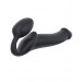 Безремневой страпон Strap-On-Me Black L, полностью регулируемый, диаметр 3,7см
