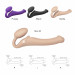 Безремневой страпон с вибрацией Strap-On-Me Vibrating Flesh M, диаметр 3,3см, пульт ДУ, регулируемый