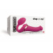 Безремневой вибрострапон с вакуумной стимуляцией Strap-On-Me MULTI ORGASM Fuchsia M, регулируемый
