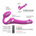 Безремневой вибрострапон с вакуумной стимуляцией Strap-On-Me MULTI ORGASM Fuchsia M, регулируемый