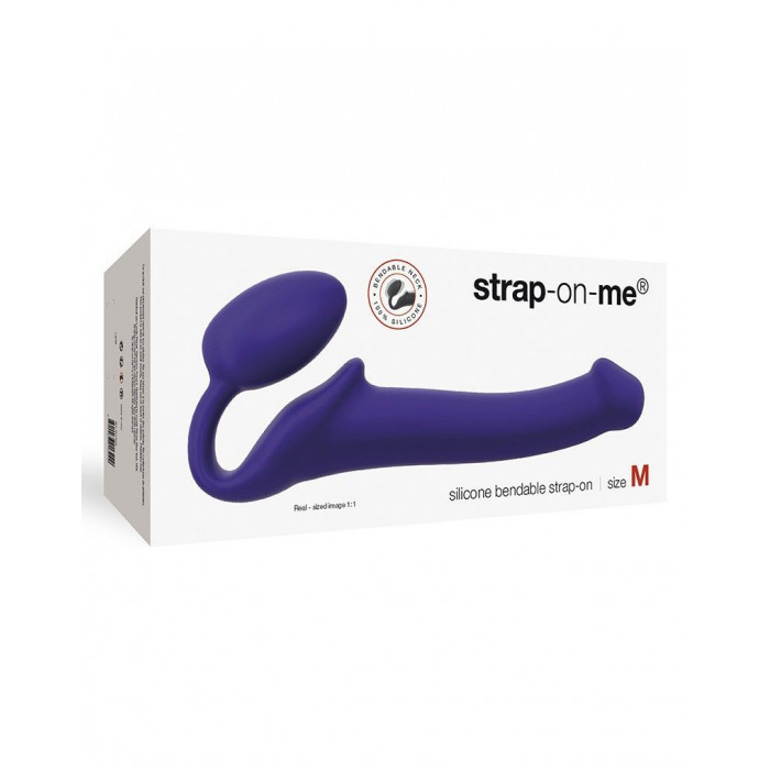 Безремневой страпон Strap-On-Me Violet M, полностью регулируемый, диаметр 3,3см
