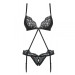Боди Obsessive Laluna crotchless teddy black S/M