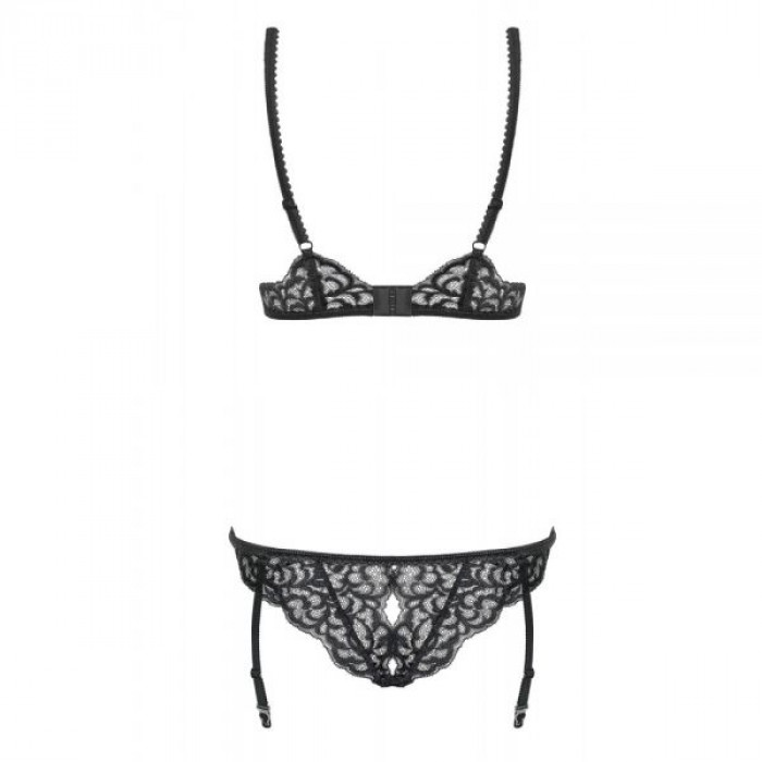 Боди Obsessive Laluna crotchless teddy black S/M