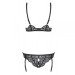 Боди Obsessive Laluna crotchless teddy black S/M