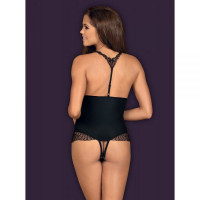 Боді Obsessive Chiccanta crotchless Teddy black L / XL