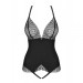 Боди Obsessive Chiccanta crotchless teddy black L/XL