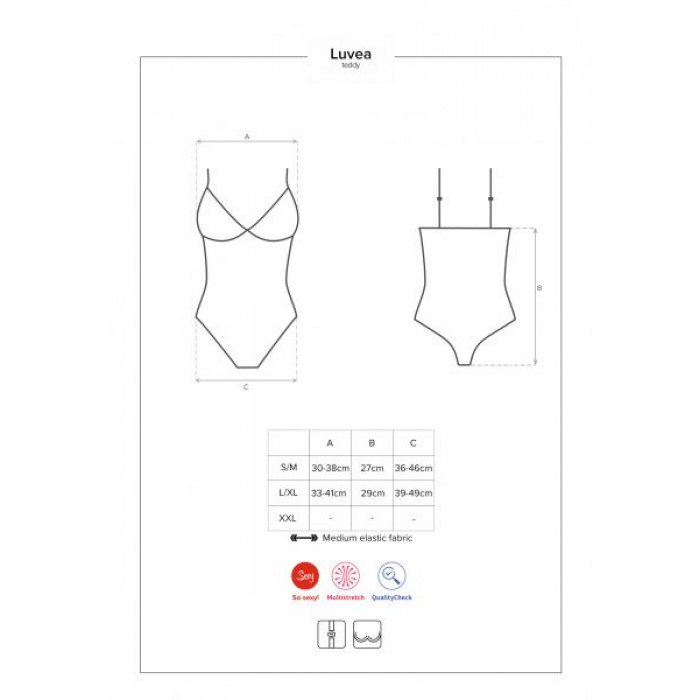 Боди Obsessive Luvae teddy S/M