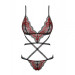 Боді Obsessive Megies teddy black S / M