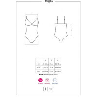 Боді Redella crotchless Teddy black L / XL