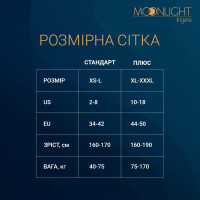 Комплект: боді та панчохи Moonlight Model 16 XS-L Black, імітація топу та трусиків Комплект: боді та панчохи Moonlight Model 16 XS-L Black, імітація топу та трусиків