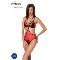 Полупрозрачное боди с кружевом Passion PEONIA BODY S/M red