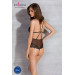 Сетчатое боди с кружевным лифом Passion DELIENA BODY L/XL black