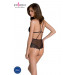 Сетчатое боди с кружевным лифом Passion DELIENA BODY L/XL black