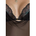 Сетчатое боди с кружевным лифом Passion DELIENA BODY S/M black