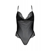 Сетчатое боди с кружевным лифом Passion DELIENA BODY XXL/XXXL black