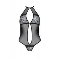 Сетчатое боди с кружевом на груди Passion SATARA BODY S/M black