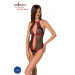 Сетчатое боди с кружевом на груди Passion SATARA BODY L/XL red