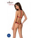Сетчатое боди с кружевом на груди Passion SATARA BODY L/XL red