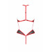 Сетчатое боди с кружевом на груди Passion SATARA BODY S/M red