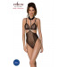 Боди с открытой грудью Passion DOMINICA BODY S/M black, воротник-чокер, корсет