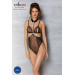 Боди с открытой грудью Passion DOMINICA BODY S/M black, воротник-чокер, корсет