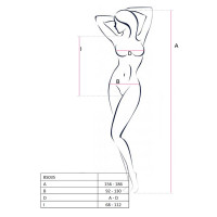 Бодістокінг Passion BS035 white, боді, імітація топа і трусиків