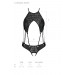 Боди с открытым доступом Passion TASMINA BODY XXL/XXXL, black, экокожа, шнуровки, ажурные кружева